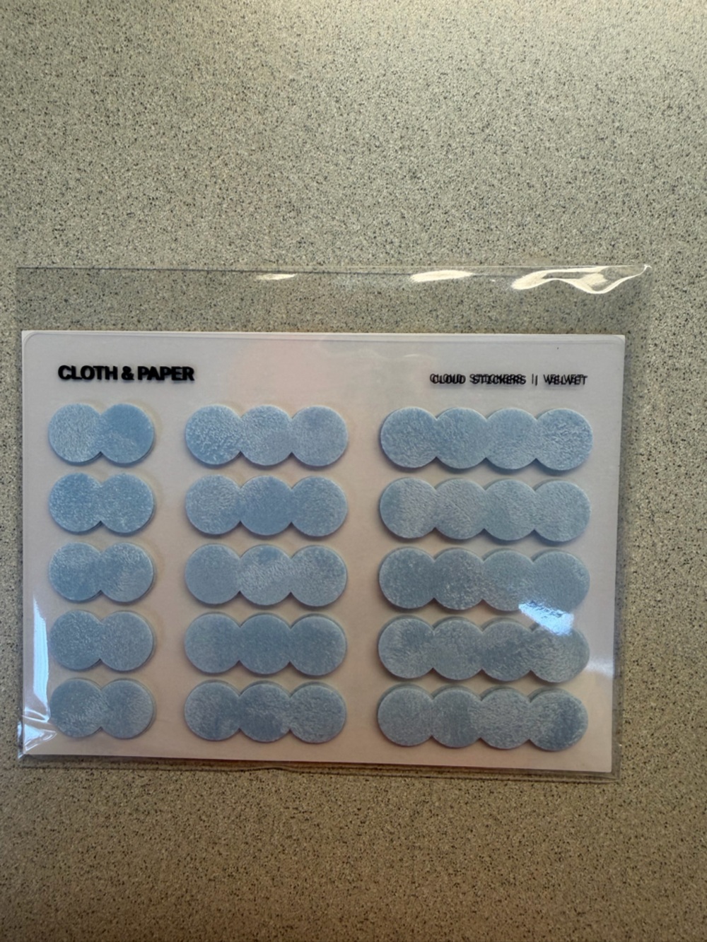Cloth & Paper Velvet Cloud Planner Stickers